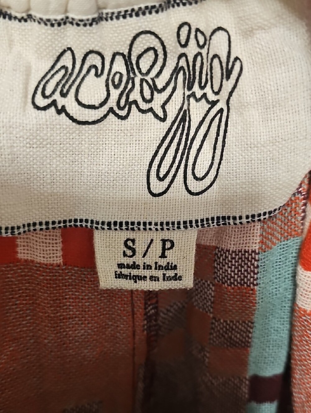Ace & Jig Patchwork Pants in Orange, Mint, Brown & Cream - Picture 4 of 4